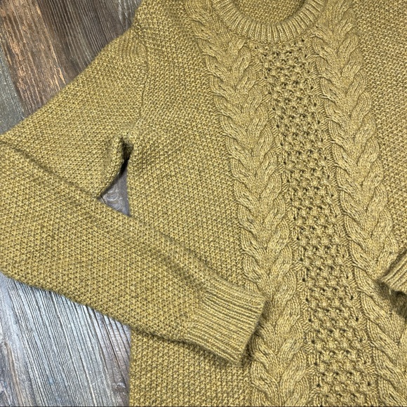 GAP Marl Chunky CA Moss Lambswool Knitted Sweater Size M - Picture 6 of 13